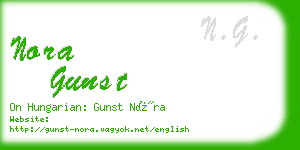 nora gunst business card